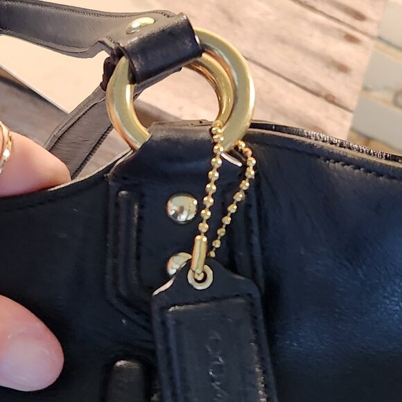 Euc Coach Campbell Belle Black Leather Shoulder Bag Purse - Picture 5 of 15